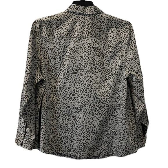 Chicos No Iron Coolmax Size 3 (XL) Animal Print Button Up Blouse Long Sleeve - Picture 9 of 9